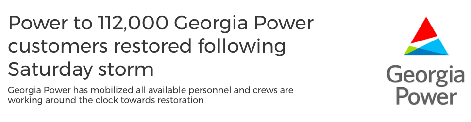 Georgia Power content example An example of a press release from Georgia Power.