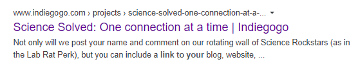 Google result screenshot A screenshot of a Google result related to link building.