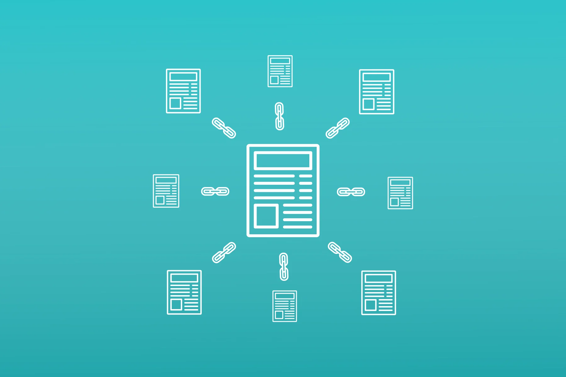 Pillar blog post graphic A graphic showing how a pillar blog post fits into a topic cluster.