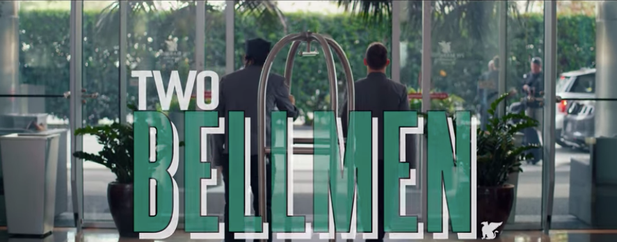 Marriott Two Bellmen video A frame from the Marriott Two Bellmen video.