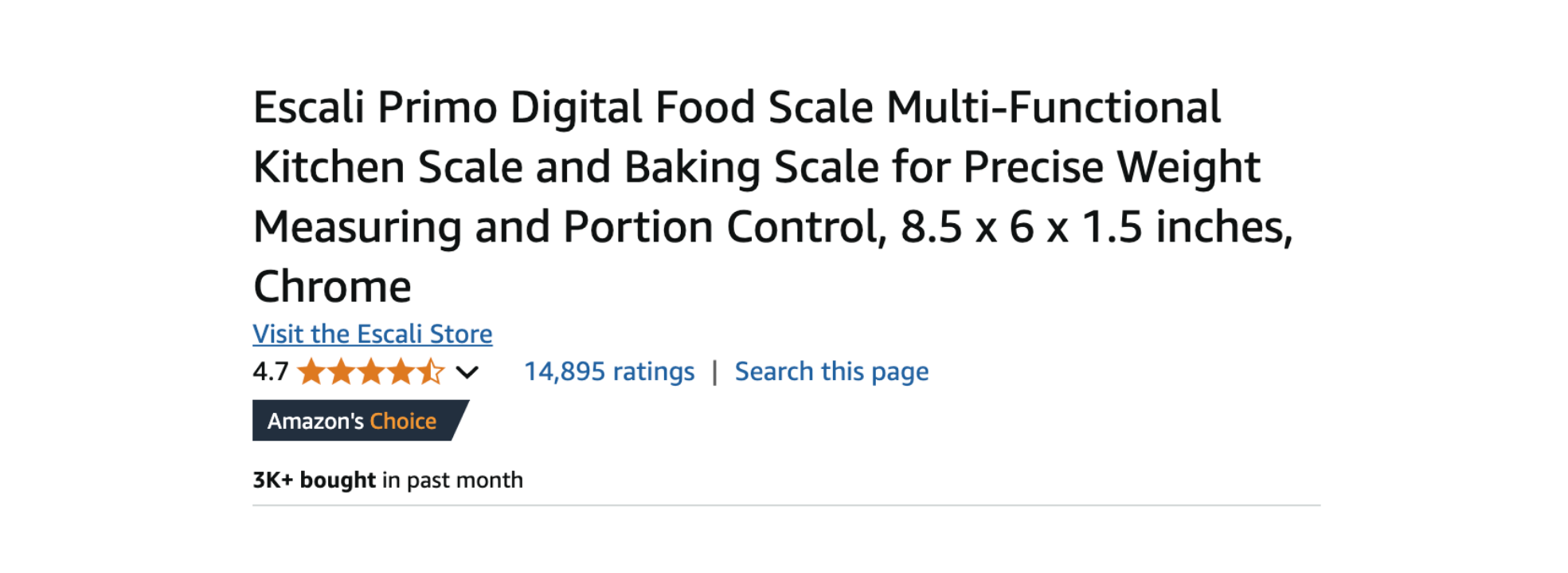 Amazon product name